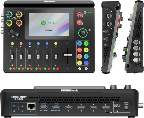 Miniatura 8 de RGBlink mini-mx SDI, conmutador de video multicámara para transmisión en vivo, conmutador de transmisión de 10 canales con HDMI 4K, SDI, UVC/NDI