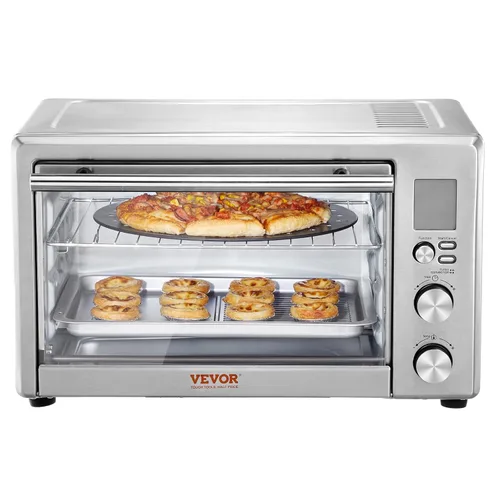 Miniatura 9 de VEVOR Horno tostador con freidora de aire, 28L/29.6 cuartos de galón, gran capacidad, horno de convección funcional 13 en 1, horno tostador de 2