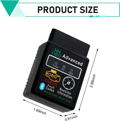 Miniatura 2 de Herramienta de diagnóstico OBD2 Bluetooth para automóvil, lector de código en tiempo real Plug and Play, restablecimiento y borrado del escáner