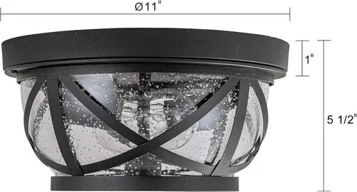 Miniatura 6 de Lámpara de techo con sensor de movimiento, montaje empotrado para exteriores, manual del atardecer al amanecer, negro mate, impermeable, lámpara