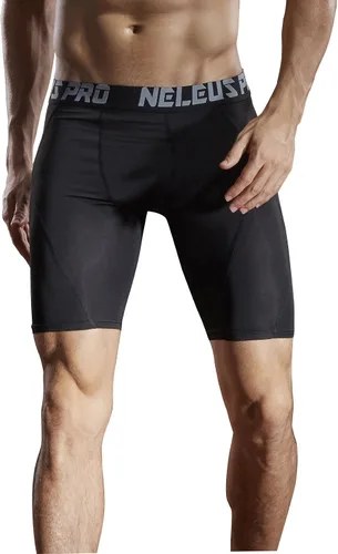 Miniatura 5 de NELEUS Paquete de 3 pantalones cortos de compresión para hombre