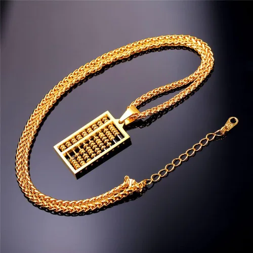 Miniatura 6 de U7 Punk Necklaces Stainless Steel 18K Gold Plated Large Hip Hop DaggerKnifeSwordSteampunk GearLarge Razor Blade Pendant Necklace for Men Women