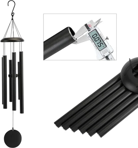 Miniatura 4 de Campanillas de viento grandes de 40 pulgadas para el Día de la Madre, tono profundo, tonos melódicos relajantes, campanillas de viento