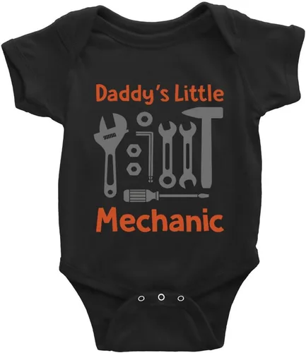 Daddy's Little Mechanic - Mameluco orgánico para bebé niño y niña