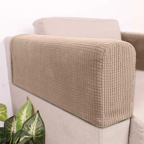 Miniatura 5 de SEWACC Protectores universales para reposabrazos de silla, funda elástica para reposabrazos de sofá, protector elástico para sofá reclinable, sofá