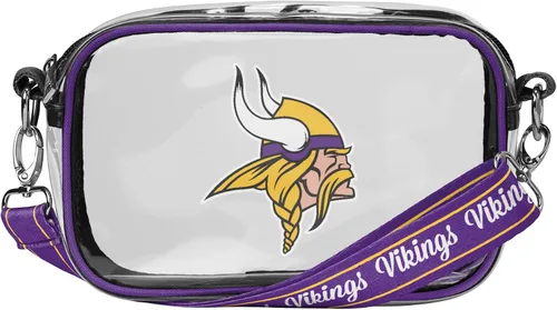 Miniatura 18 de FOCO NFL Womens NFL Team Logo Stripe Clear Crossbody Bag