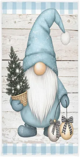 Miniatura 11 de Pfrewn Toallas de mano doradas a rayas negras de 16 x 30 pulgadas, toalla de baño rústica de Navidad, invierno, ultra suave, altamente absorbente