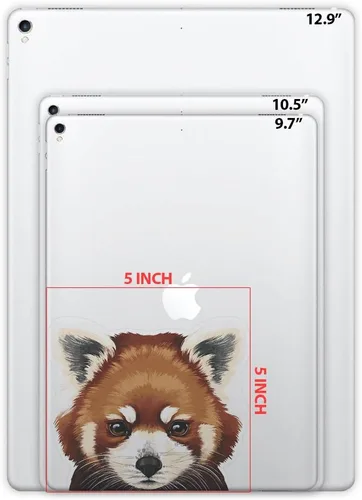 Miniatura 4 de FINCIBO 5 x 5 pulgadas, diseño de panda rojo removible, calcomanías de vinilo para iPad, MacBook, laptop (o cualquier superficie plana)