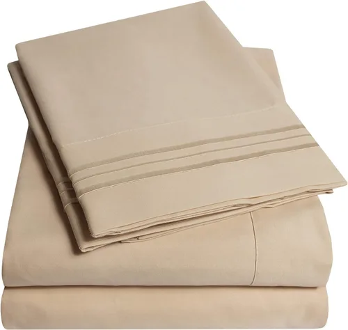 Miniatura 43 de Juego de sábanas y fundas de almohada de la colección 1500 Supreme, tamaño Queen, estampado Paisley gris - Juego de sábanas y fundas de almohada