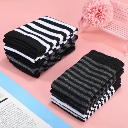 Miniatura 4 de Juego de 4 pares de calcetines largos a rayas para mujer