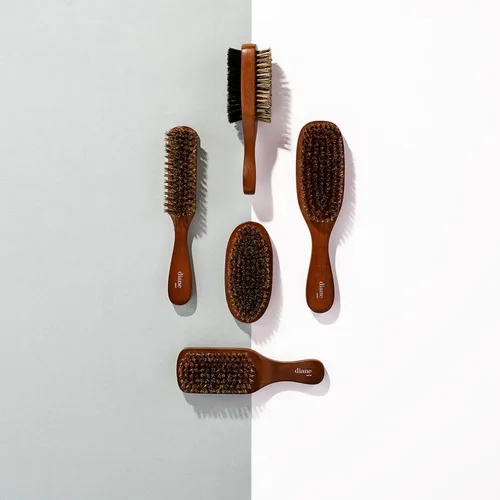 Miniatura 7 de Diane D8114 Cepillo de cerdas de jabalí para hombres, negro, 5-pulgadas.