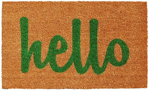 Miniatura 12 de Calloway Mills Script Hello Felpudo (negro/natural, 24 x 48 pulgadas)
