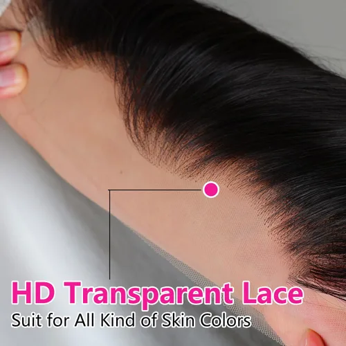 Miniatura 5 de PERISMODA Pelucas de cabello humano ondulado con encaje frontal de 13 x 6, densidad del 180 %, pelucas de cabello humano ondulado HD de 13 x 6