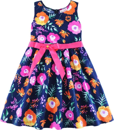 Miniatura 311 de Vestido de verano para niña, de algodón, con diseño floral