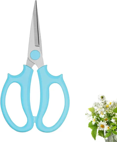 Miniatura 7 de Leize - Tijeras de flores, tijeras de jardín de acero inoxidable endurecidas premium, podadora fuerte para flores, ramas y hojas (Gris Verde Esbelto)