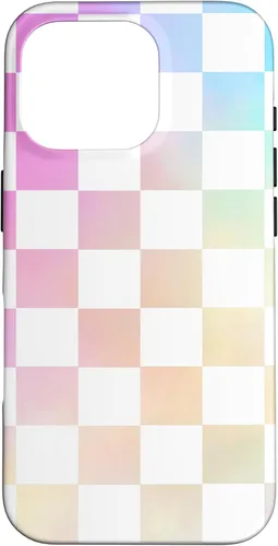Miniatura 20 de Pastel Rainbow Checkerboard Checker Checked Pattern Case for iPhone 17