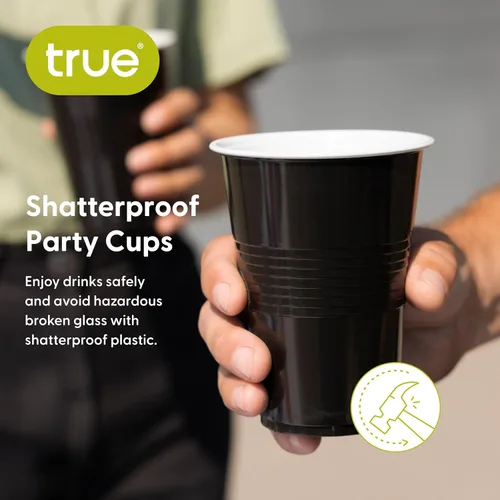 Miniatura 4 de TRUE Vasos de plástico para cócteles, refrescos, café helado, té helado, pong de cerveza, vasos desechables para fiesta de cumpleaños, noches