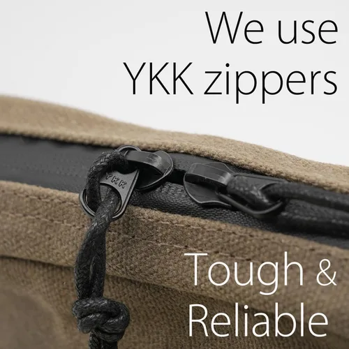 Miniatura 3 de Bolso Diodrio para Cinturón para Hombres y Mujeres con Cremalleras YKK, Bolso de Cintura para Senderismo, Resistente al Agua, Lona Cera, Oliva Oliva
