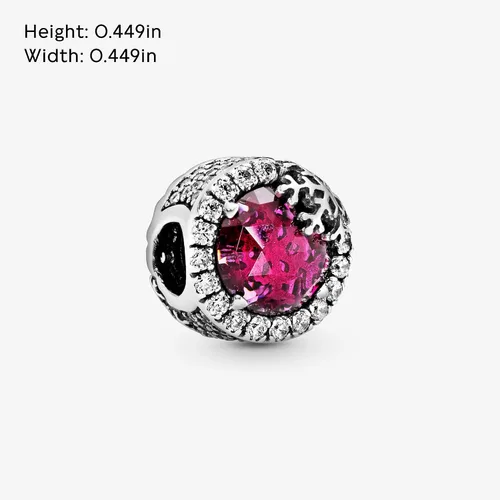 Miniatura 5 de PANDORA Joyería rosa deslumbrante cristal de copo de nieve y circonita cúbica colgante en plata de ley Metal Cristal Circonita cúbica
