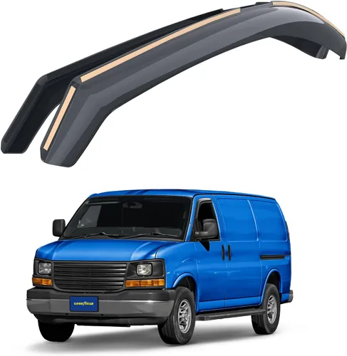Miniatura 13 de Goodyear Deflectores de ventana inastillables en el canal para camiones, Toyota Tacoma 2005-2015, doble cabina, protectores de lluvia, viseras