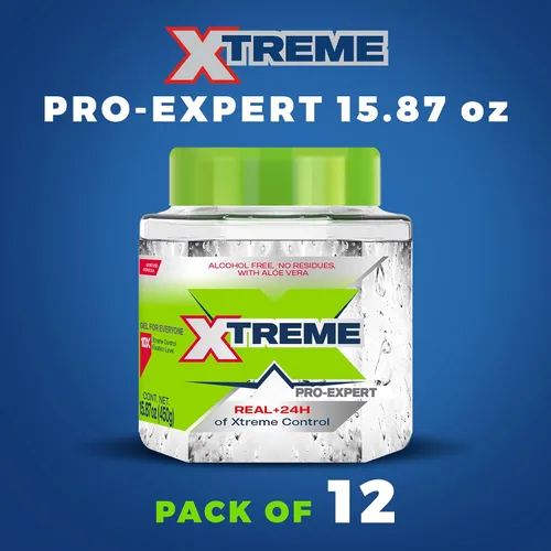 Miniatura 2 de Xtreme Pro-Expert - Gel transparente para el cabello, sin alcohol, control extremo las 24 horas con aloe vera, 15.87 onzas (paquete de 12)