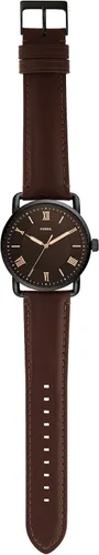 Miniatura 4 de Fossil Copeland - Reloj de cuarzo de acero inoxidable con correa de piel para hombre