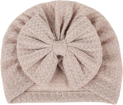 Miniatura 19 de Gorro de punto para bebé con lazos lindos turbante para envolver el sombrero (MZ6)