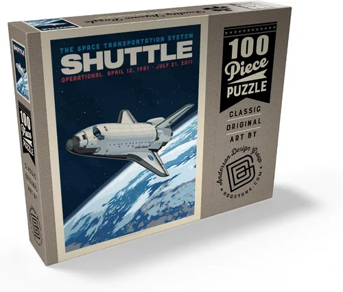Miniatura 2 de MyPuzzle NASA 1981: Space Shuttle, póster vintage, rompecabezas prémium de 100 piezas para adultos