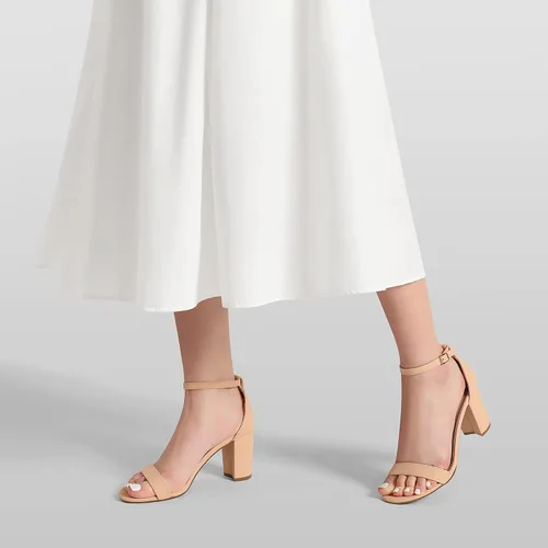 Miniatura 4 de DREAM PAIRS - Sandalias de tacón grueso y bajo para mujer