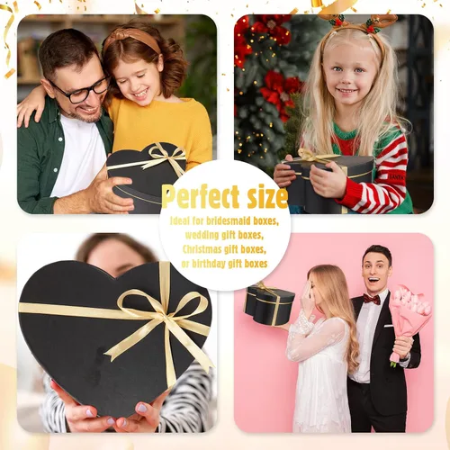 Miniatura 4 de Harloon 5 cajas en forma de corazón para arreglos florales, cajas de regalo, caja de corazón con tapas para el día de San Valentín, dama de honor