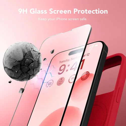 Miniatura 74 de GONEZ Funda de silicona para iPhone 15 Pro Max, compatible con Magsafe, protector de cámara + protector de pantalla, forro de microfibra suave