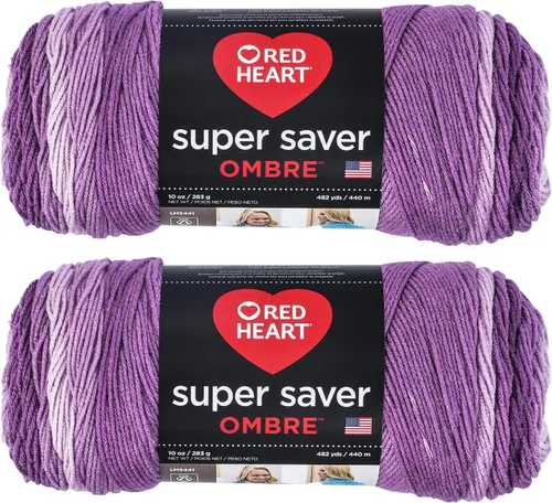 Miniatura 25 de Red Heart Super Saver Jumbo Ovillo de lana, Amatista