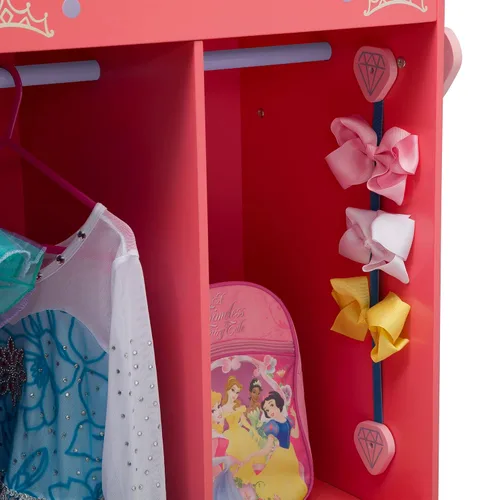 Miniatura 5 de Disney Princess Boutique de juego y vestido - Armario/guardarropa de almacenamiento de disfraz de juego simulado para niños con espejo y estantes