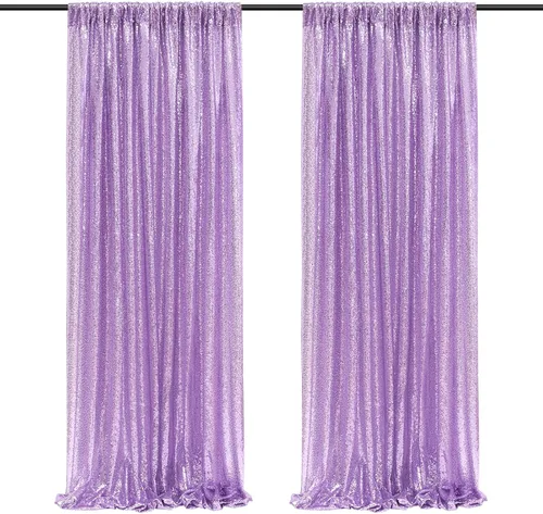 Miniatura 68 de Cortinas de fondo de lentejuelas rosas de 2 piezas, 2 pies x 8 pies, fondo de fotografía, cortina para fiestas con purpurina, fondo de boda, tela