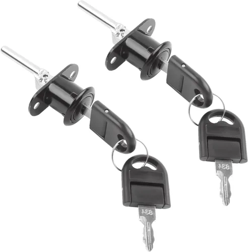 Miniatura 10 de HOWDIA 4 piezas – Cerraduras de gabinete con cerradura de cajón con llaves, cerradura de cajón de aleación de zinc para escritorio, armario