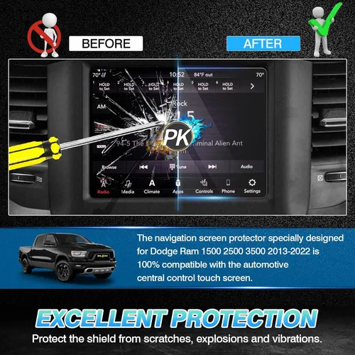 Miniatura 4 de Autorder Ajuste personalizado para protector de pantalla 2013-2024 2025 2026 Dodge Ram 1500 2500 3500 Accesorios vidrio templado pantalla