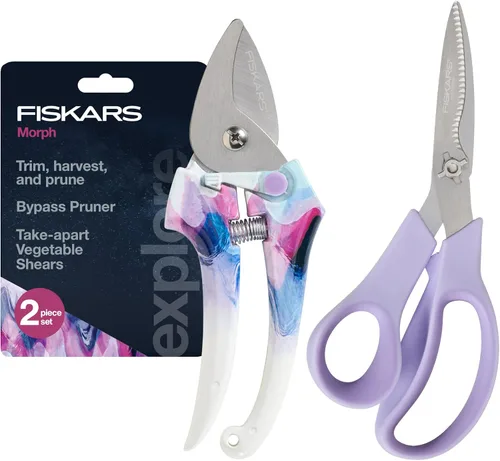 Miniatura 9 de Fiskars - Tijeras bypass de podar, podadora con capacidad de corte de 1 pulgada, con Softgrip, hoja de acero afilada y resistente al óxido que se