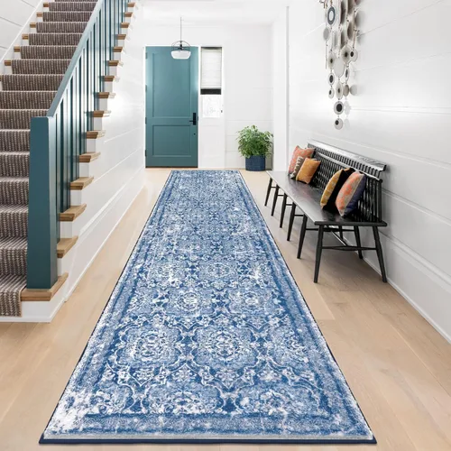 Miniatura 55 de Vaukki - Alfombra de pasillo, suave y peluda, alfombra antideslizante lavable, para lavandería, cocina, granja, baño, entrada y dormitorio