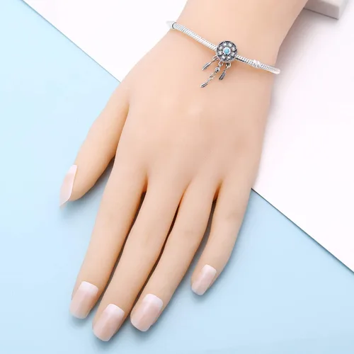 Miniatura 6 de SOUKISS Colgante de plata de ley 925 con diseño de atrapasueños, para pulsera europea, collar