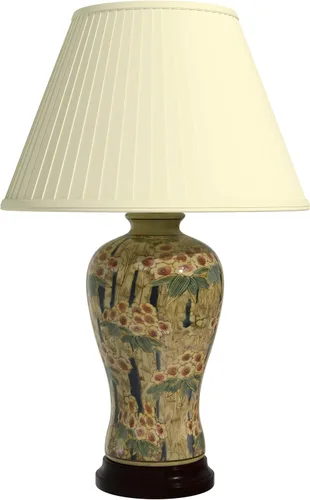 Miniatura 8 de Red Lantern - Lámpara de porcelana (29 pulgadas), floral, color blanco
