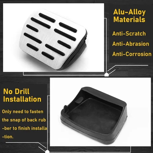 Miniatura 5 de TTCR-II Compatible con cubiertas de pedal Volkswagen Atlas Tiguan 2018-2025 y Jetta 2019-2025, para VW Golf GTI 2015-2025, para placa de freno