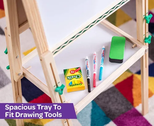 Miniatura 8 de Crayola Mini Caballete de Arte de Madera para Niños y Suministros, Juguetes para Niños Pequeños, Regalo para Niños, Edades 3, 4, 5, 6