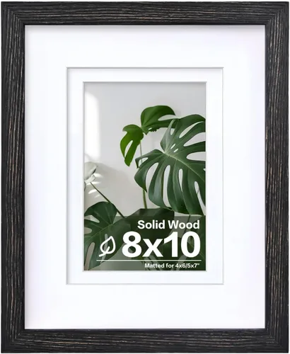 Miniatura 189 de Egofine - Portarretratos de 4 x 6 pulgadas, de madera maciza con plexiglás, para fotos de 3.5 x 5 con paspartú o de 4 x 6 sin paspartú, para colocar