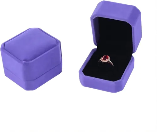 YZWDTGS Paquete de cajas de terciopelo para anillos, caja de joyería con colgante de pendientes, cajas de regalo para aretes de anillo, exhibición