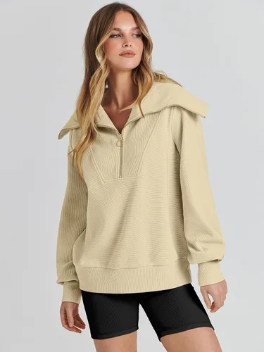 Miniatura 6 de ANRABESS Sudaderas con capucha para mujer, de gran tamaño, con cremallera de un cuarto, para adolescentes, niñas, ropa de moda Y2K