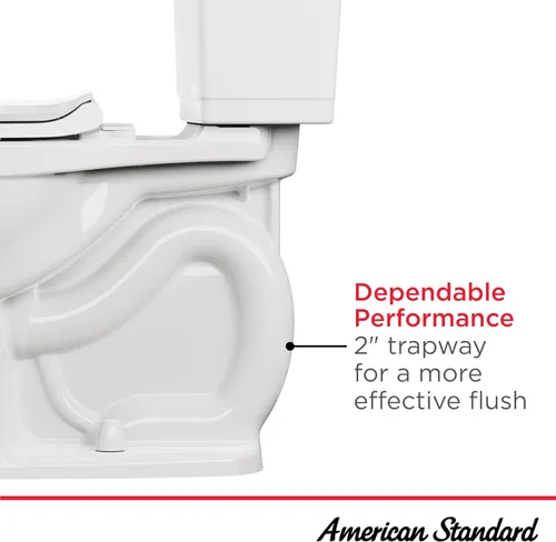 Miniatura 11 de American Standard 606AA002.020 H2Option Inodoro de dos piezas con asiento de inodoro y anillo de cera, frente alargado, altura de silla, descarga
