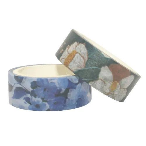 Miniatura 8 de YUBBAEX Juego de 10 rollos de cinta washi de flores primaverales para enmascarar cintas decorativas (tono frío)