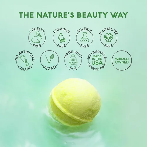 Miniatura 5 de Nature's Beauty Bomba de baño de eucalipto y árbol de té, natural hecha a mano, no mancha, bomba de spa de lujo, calma y restaura la piel, fabricada