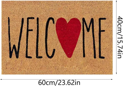 Miniatura 3 de Tapetes para puerta de interior de 23.6 x 15.7 pulgadas, diseño de casa de campo de goma para el día de San Valentín, reina de corazones, feliz día