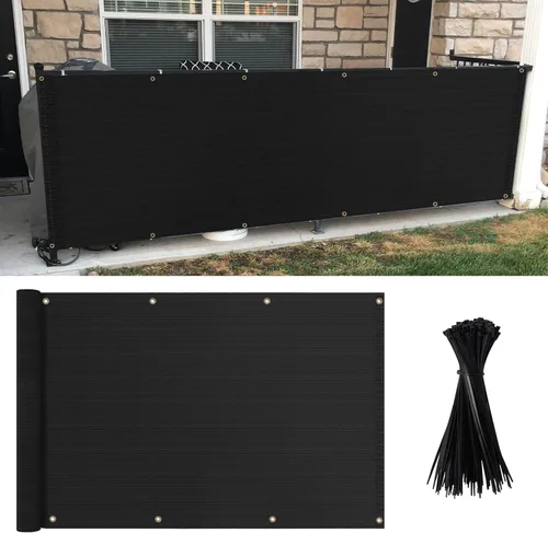MEANCHEN Cubierta para valla de privacidad de 3 x 10 pies, protección UV, resistente a la intemperie, impermeable, para apartamentos, patio, porche,